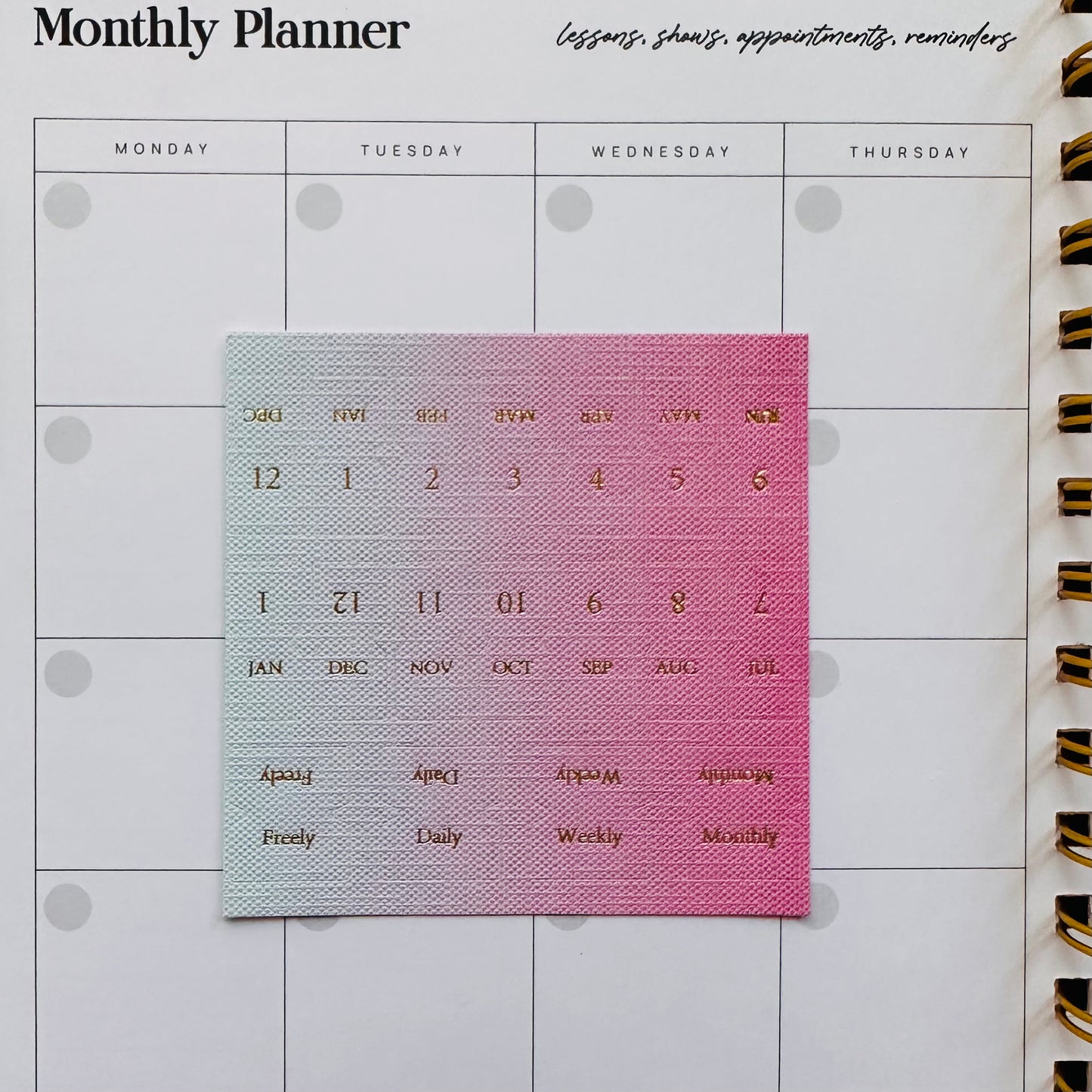 Monthly Stick-On Tabs