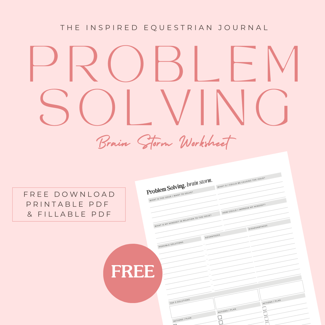 FREE Printable - Problem Solving Brain Storm Worksheet – Inspired Equestrian Planners + Journal | Inspired Design by Sam free-printable-problem-solving-brain-storm-worksheet-inspired-equestrian-planners-journal-inspired-design-by-sam