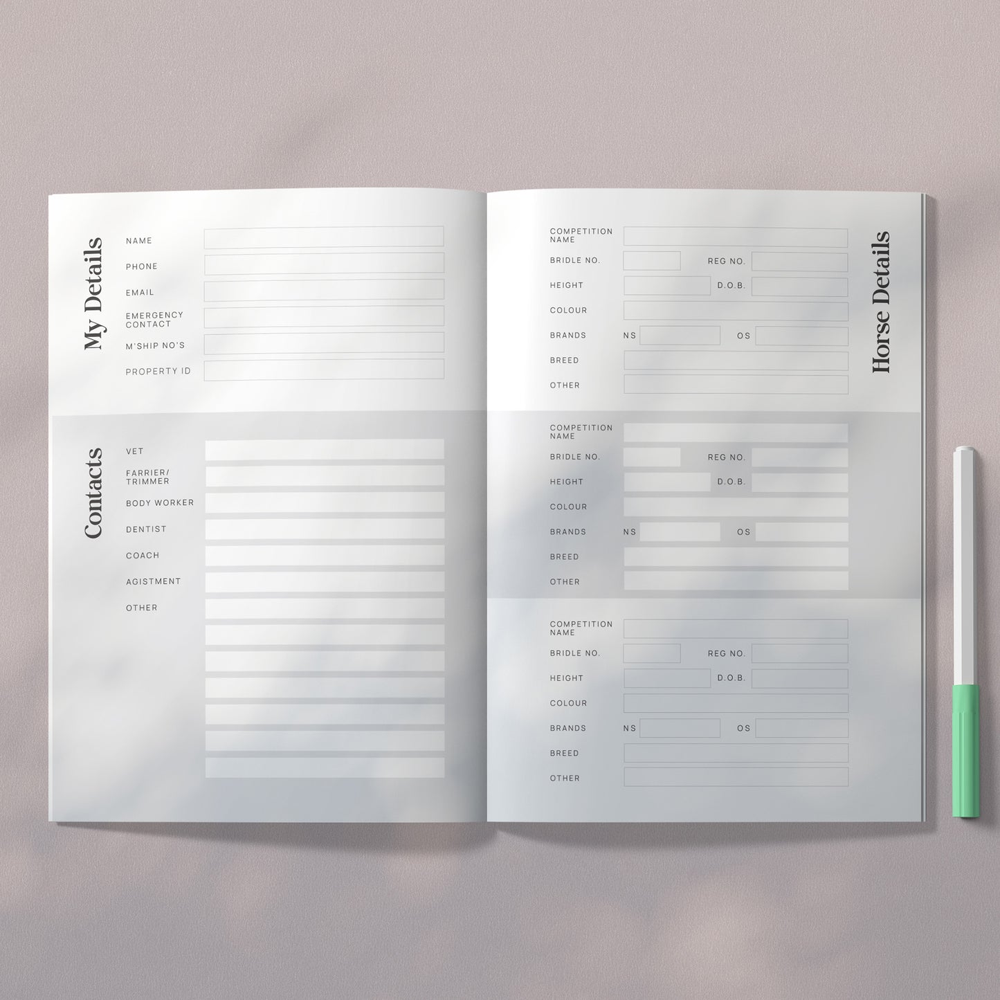 The Inspired Equestrian Journal - Singles - Competitions (Aus Orders)