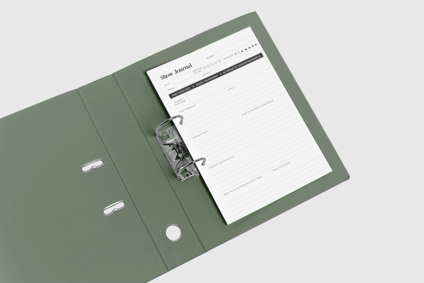 DIY A4 Print - SHOW/COMPETITION JOURNAL