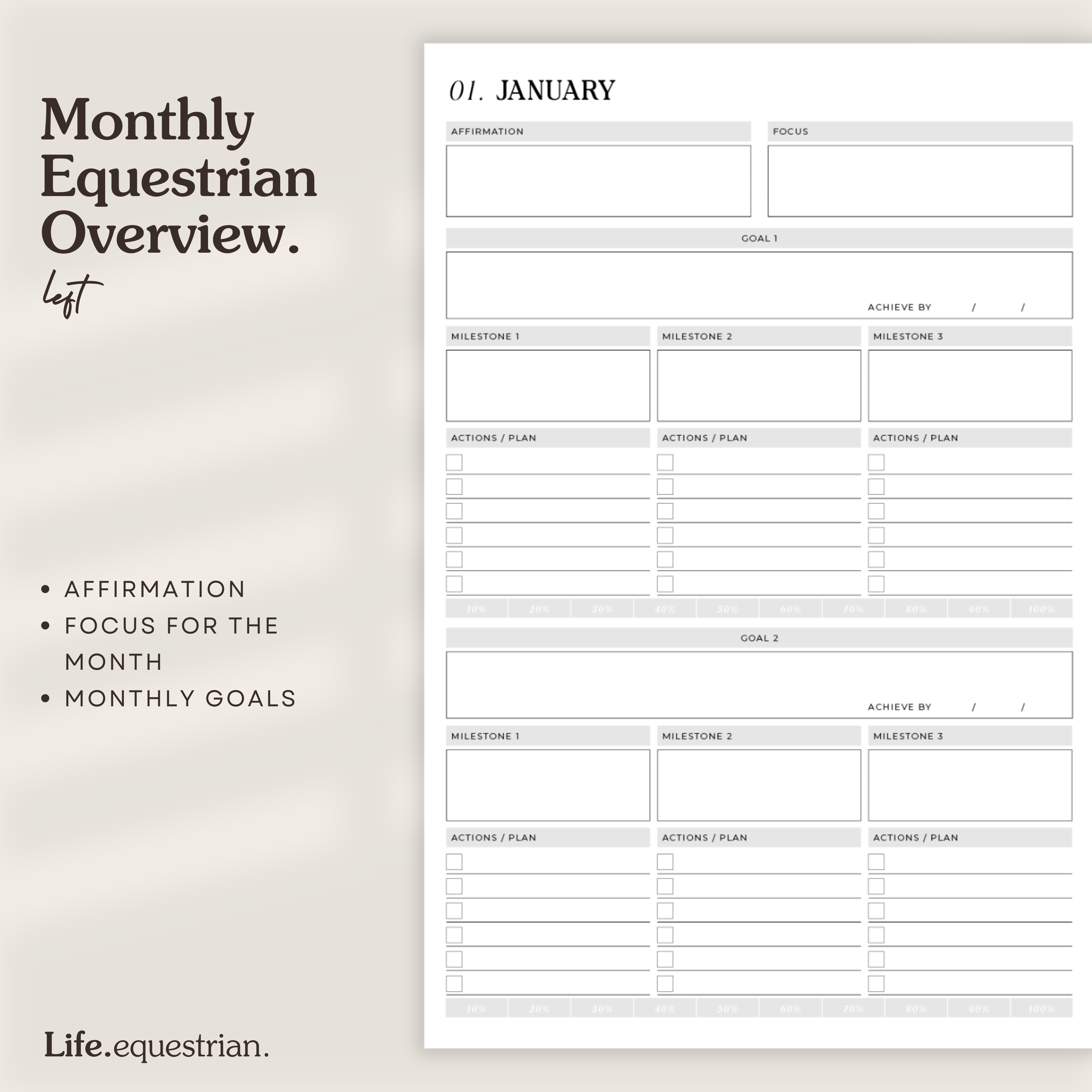 Life Equestrian 2025 Planner + Journal LILAC DREAM