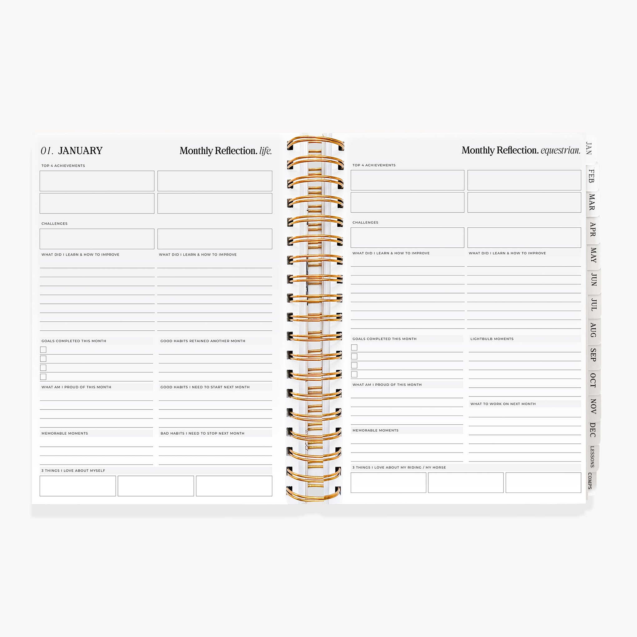 (Pre-Order) 2027 Life Equestrian Planner + Journal ✦ CHOCOLATE (Faux Leather)