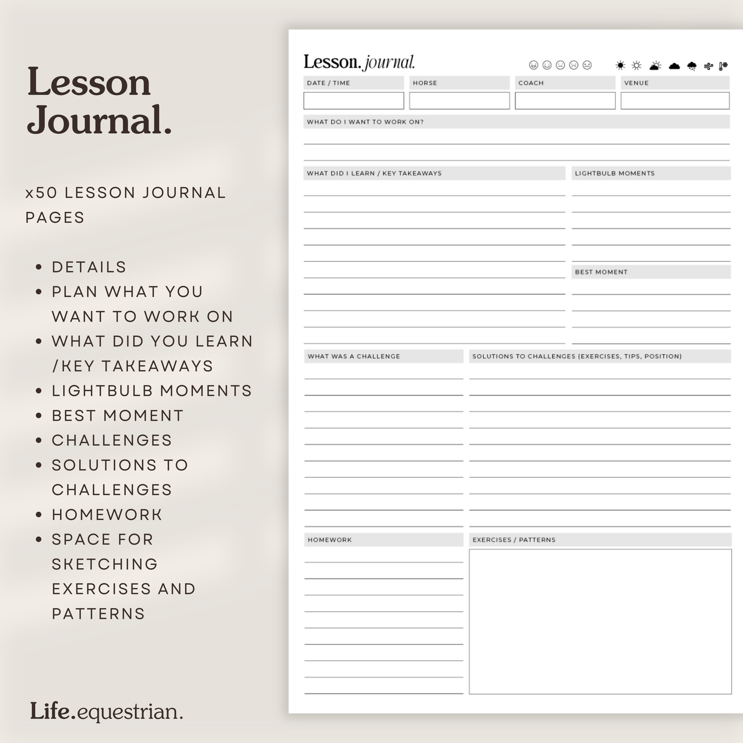 Life Equestrian 2025 Planner + Journal DEEP NAVY