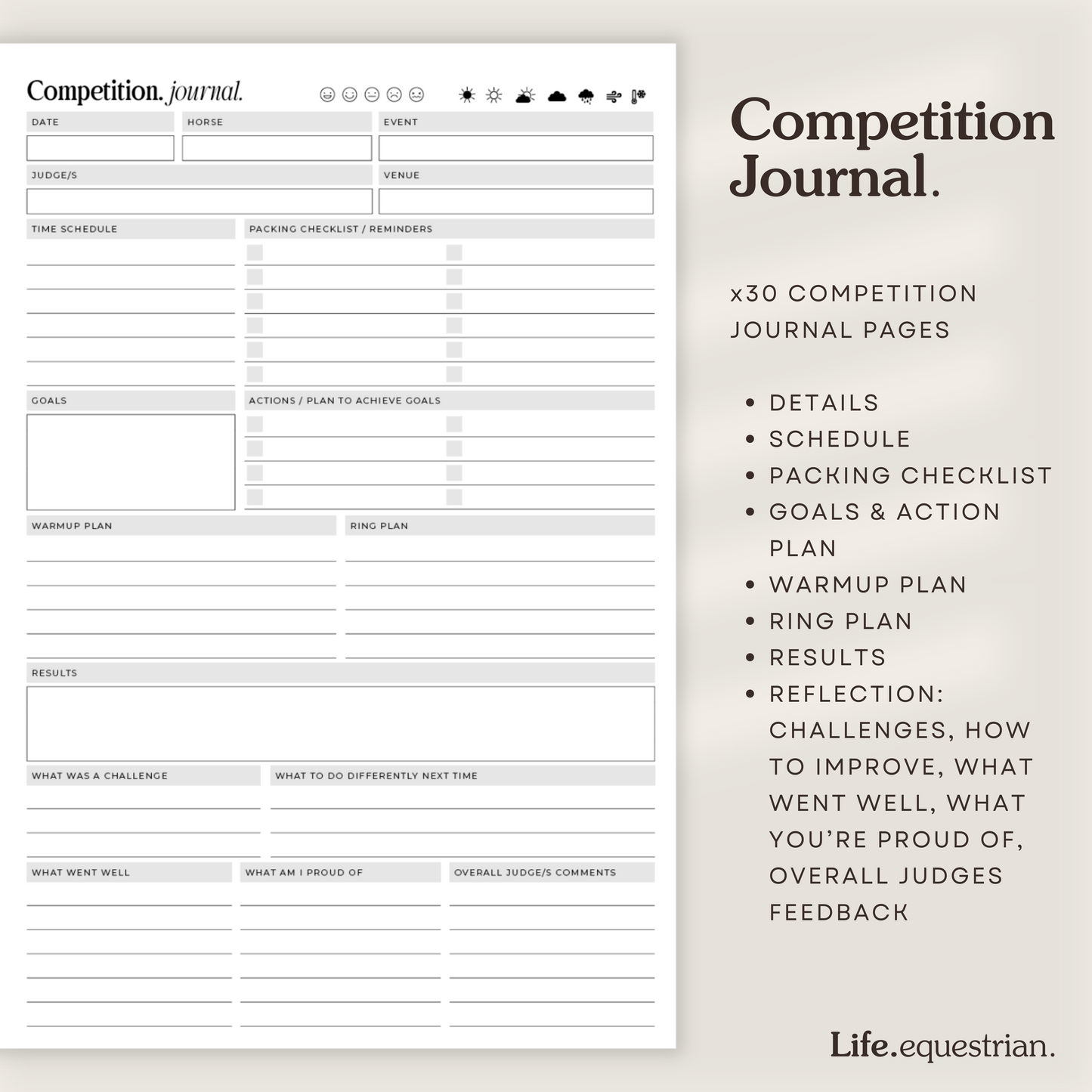 Life Equestrian 2025 Planner + Journal DEEP NAVY