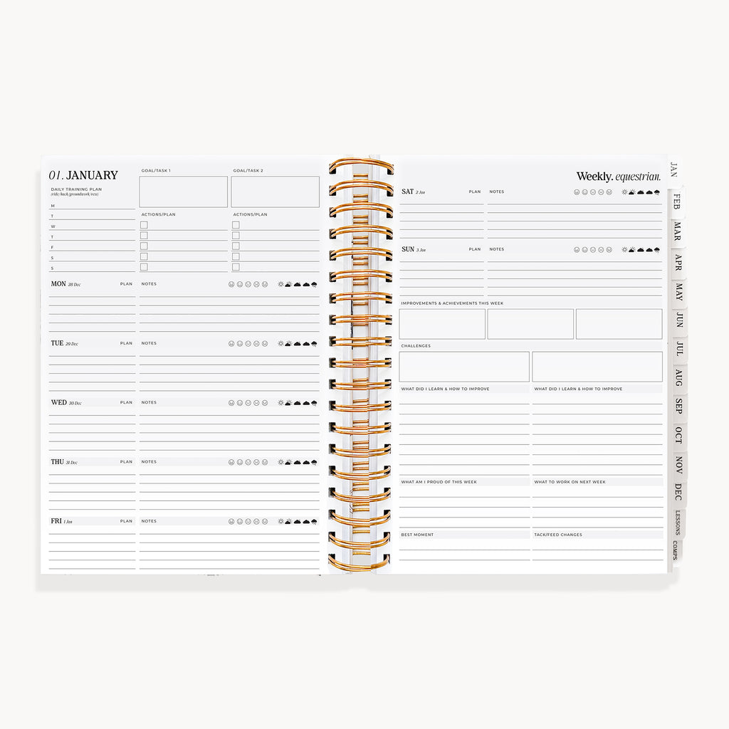 (Pre-Order) 2027 Life Equestrian Planner + Journal ✦ DUSTY ROSE (Faux Leather)