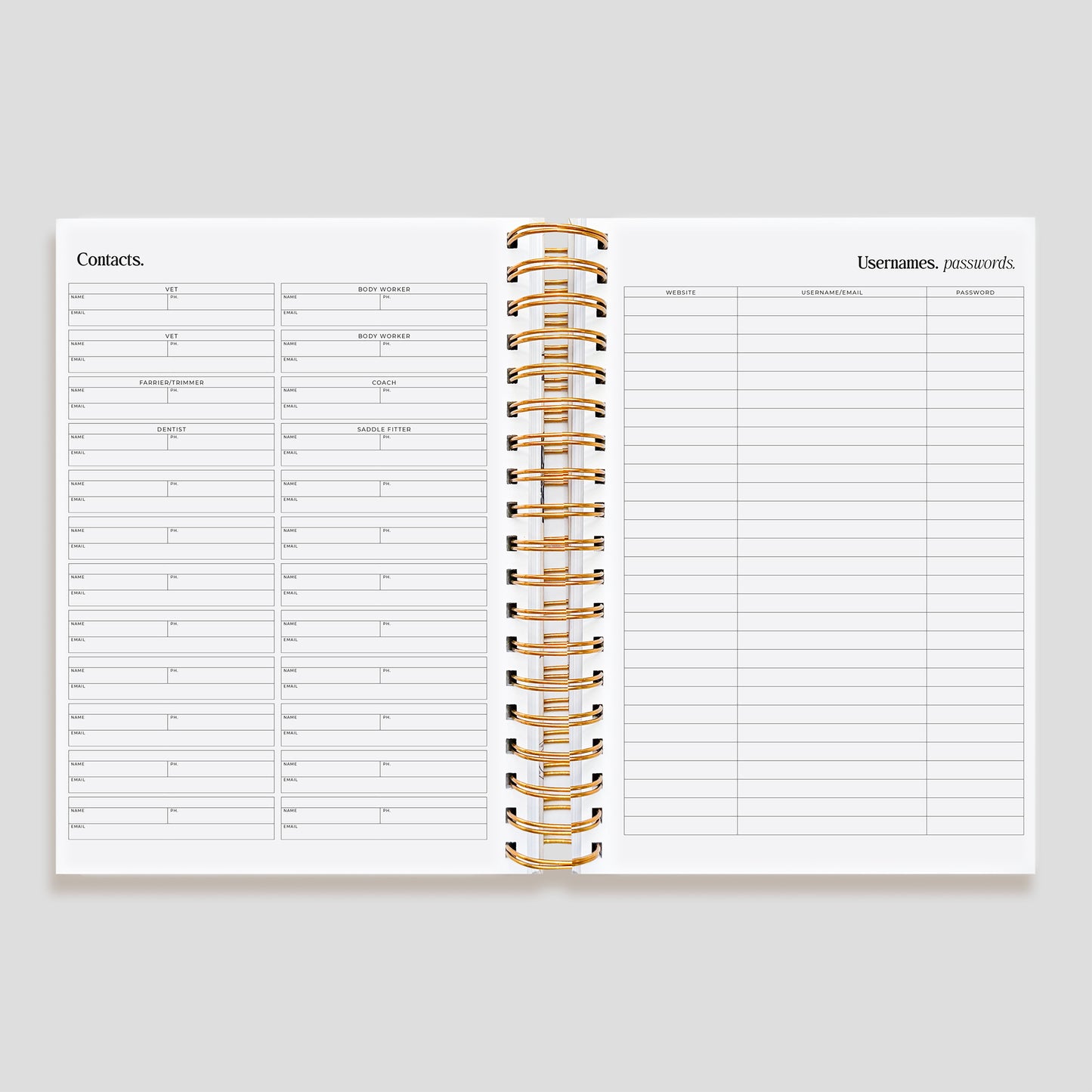 2026 Life Equestrian Planner + Journal | MIDNIGHT