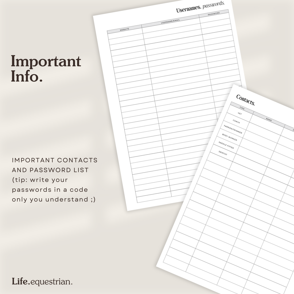 Life Equestrian 2025 Planner + Journal LILAC DREAM