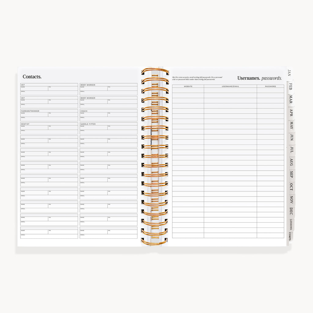 (Pre-Order) 2027 Life Equestrian Planner + Journal ✦ CHOCOLATE (Faux Leather)