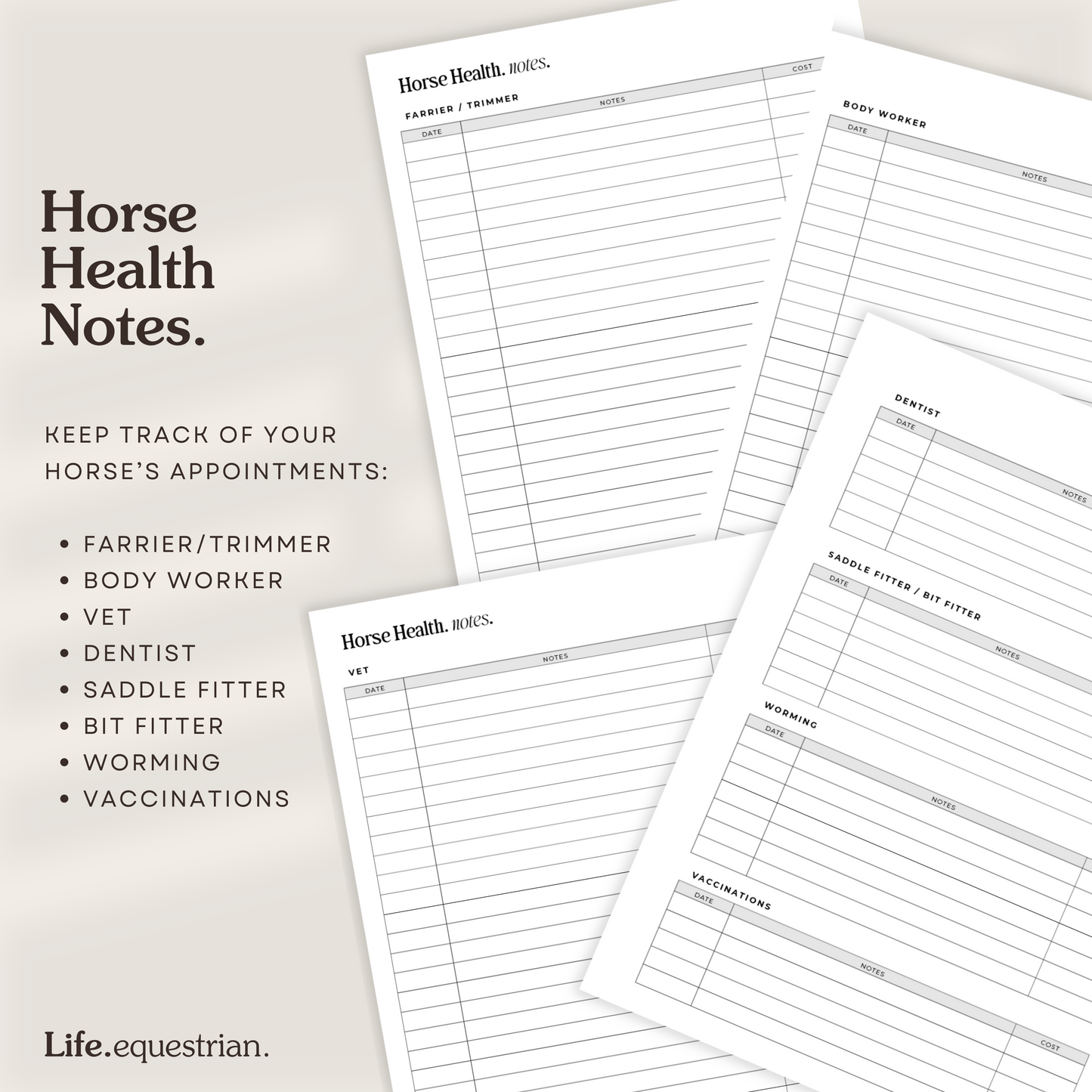 Life Equestrian 2025 Planner + Journal SAND & SEA