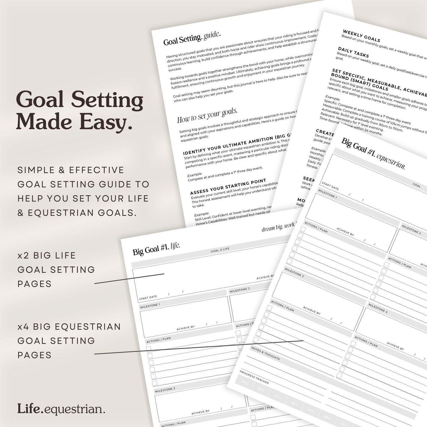 Life Equestrian 2025 Planner + Journal SAND & SEA