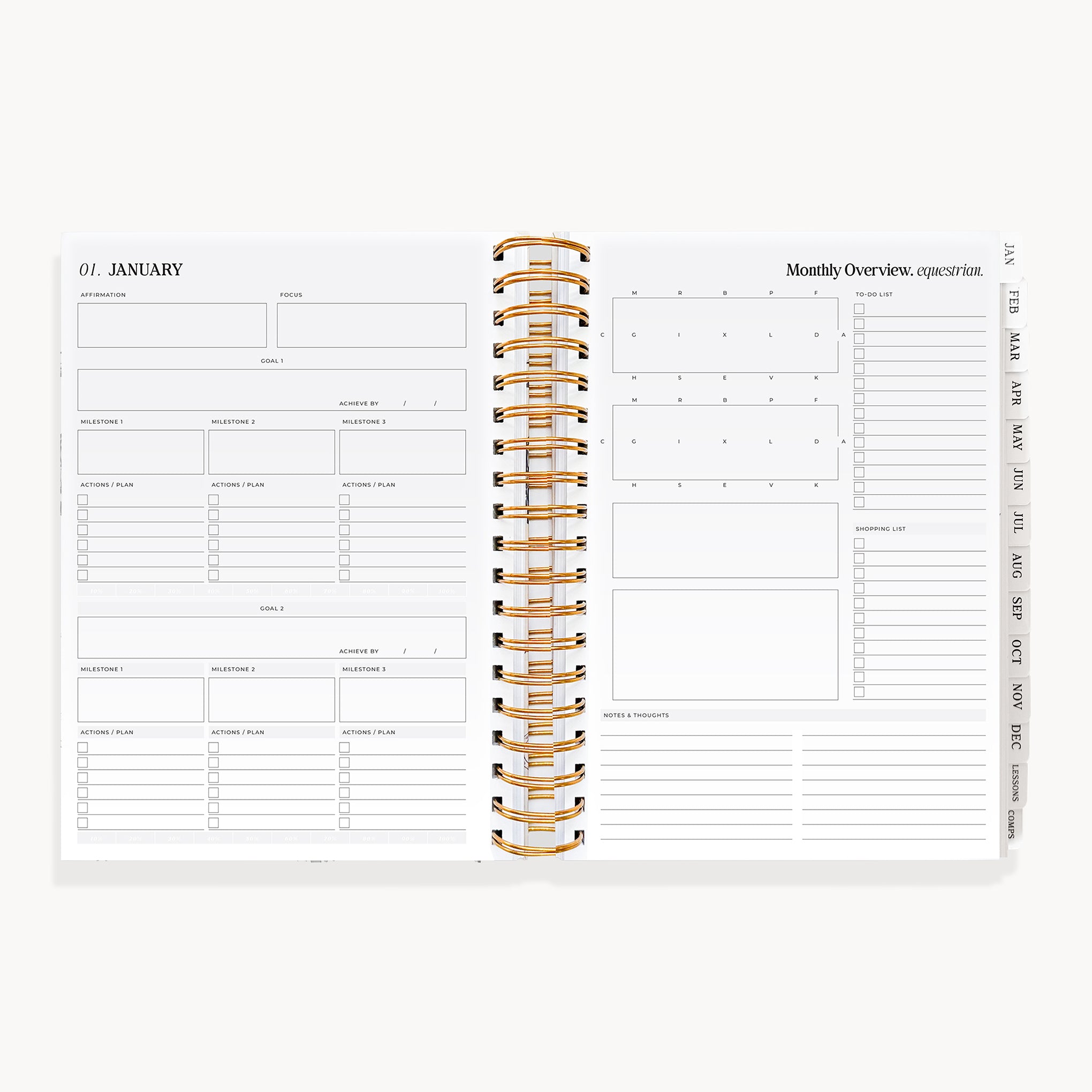 (Pre-Order) 2027 Life Equestrian Planner + Journal ✦ CHOCOLATE (Faux Leather)