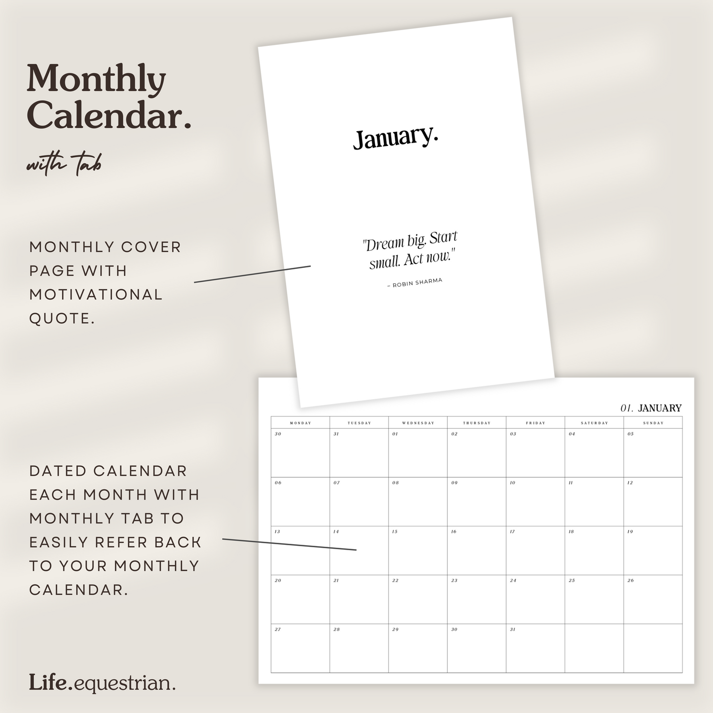 Life Equestrian 2025 Planner + Journal DEEP NAVY