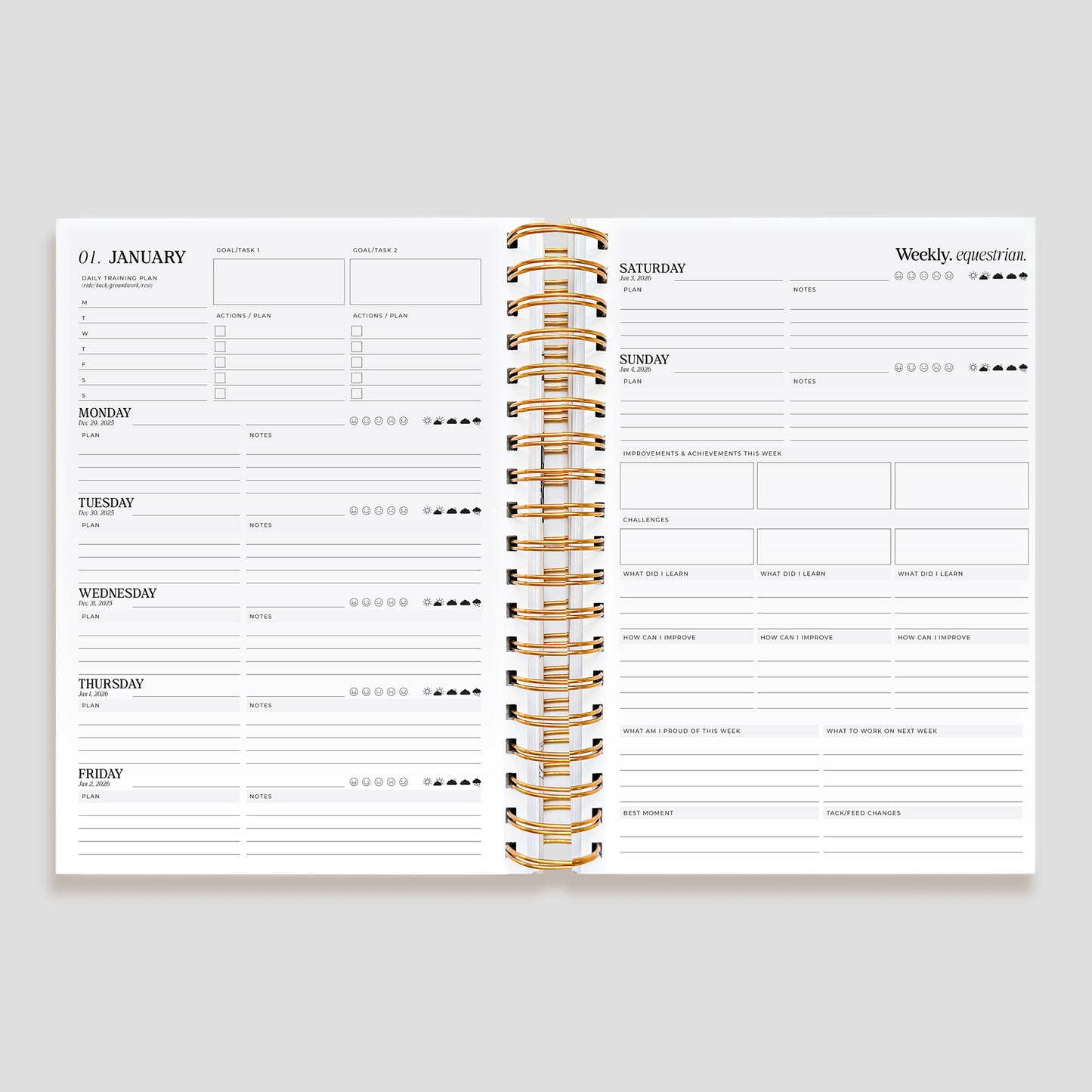 2026 Life Equestrian Planner + Journal | MIDNIGHT