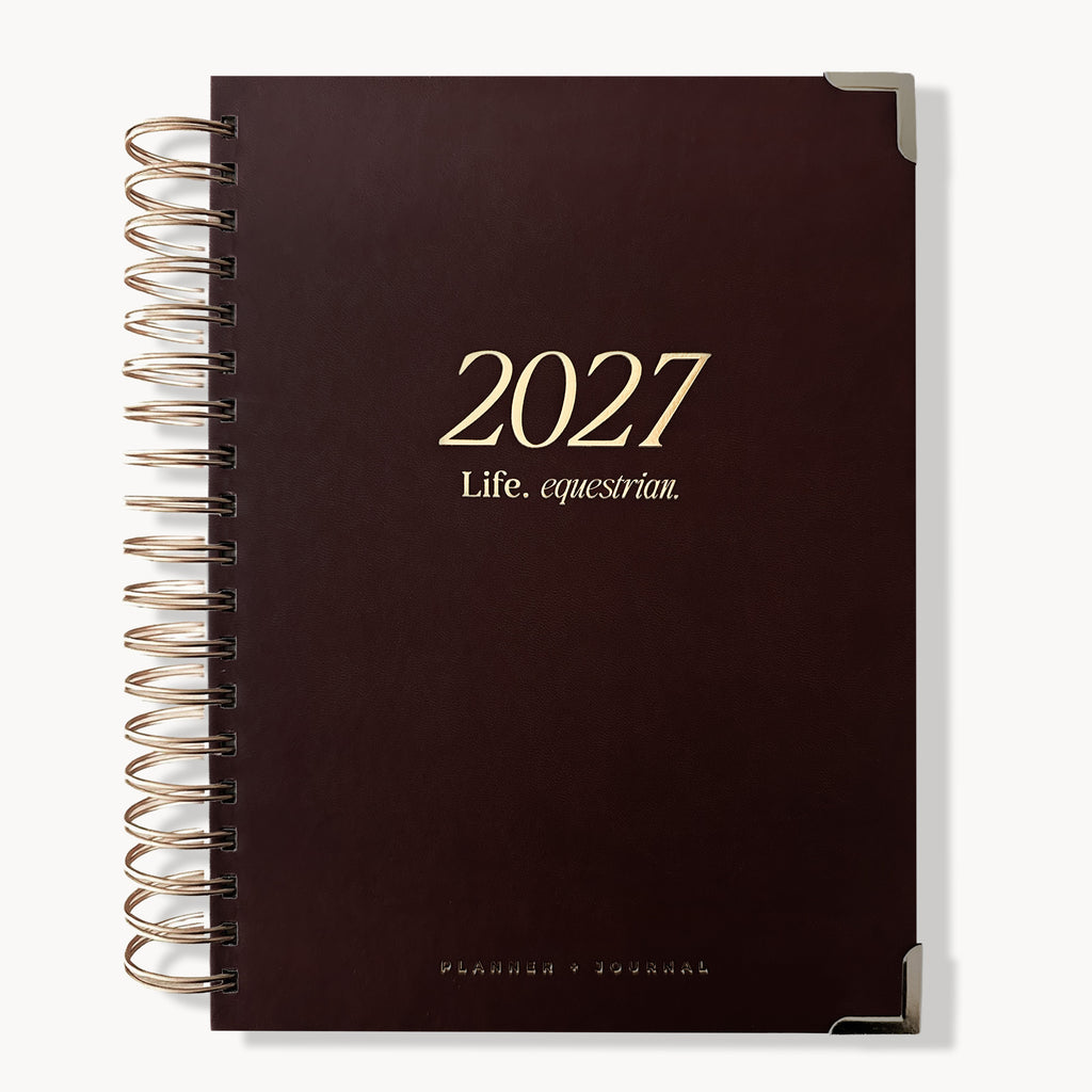 (Pre-Order) 2027 Life Equestrian Planner + Journal ✦ CHOCOLATE (Faux Leather)