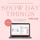 FREE Download - Show Day Timing Calculator