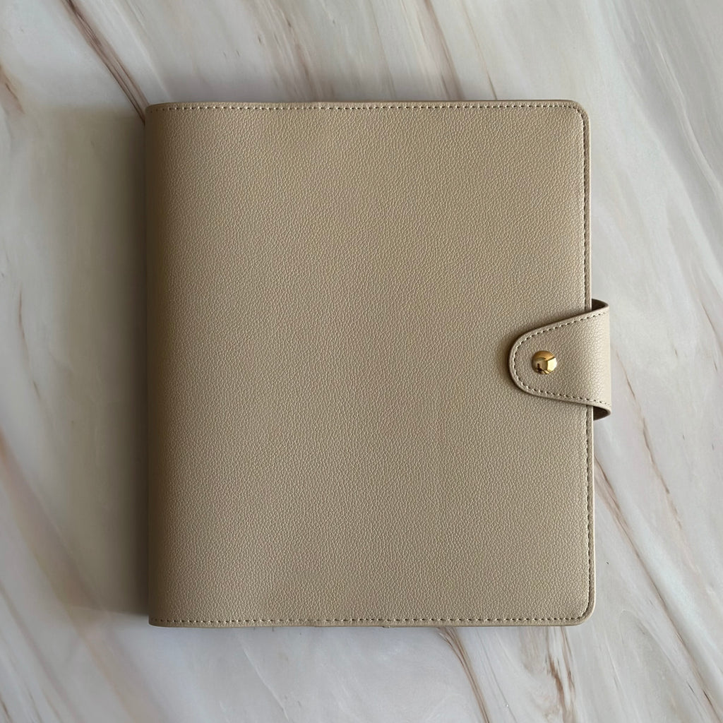 Vegan Leather Planner Cover | Oat