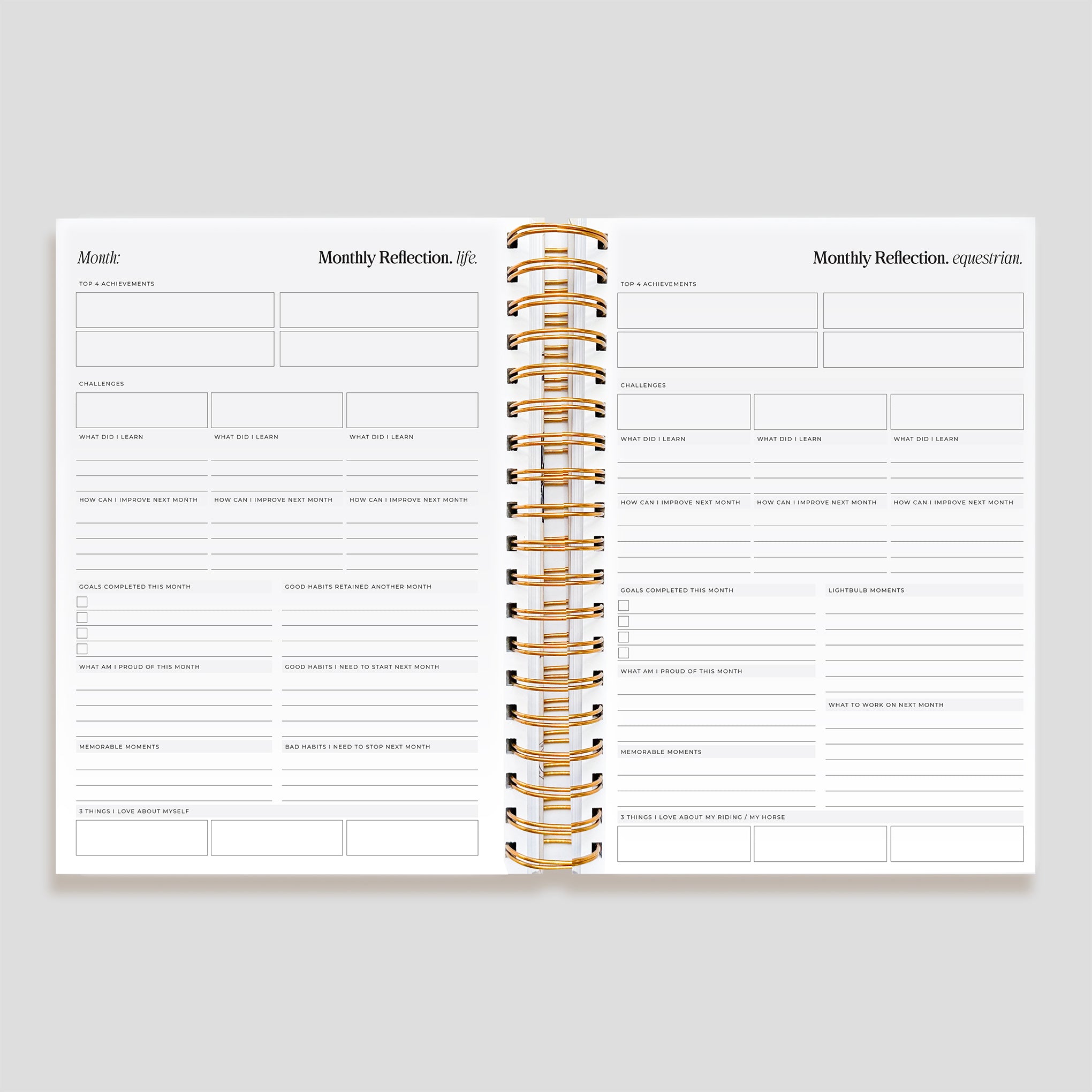 Life Equestrian Planner + Journal [Undated] | COVER BUNDLE