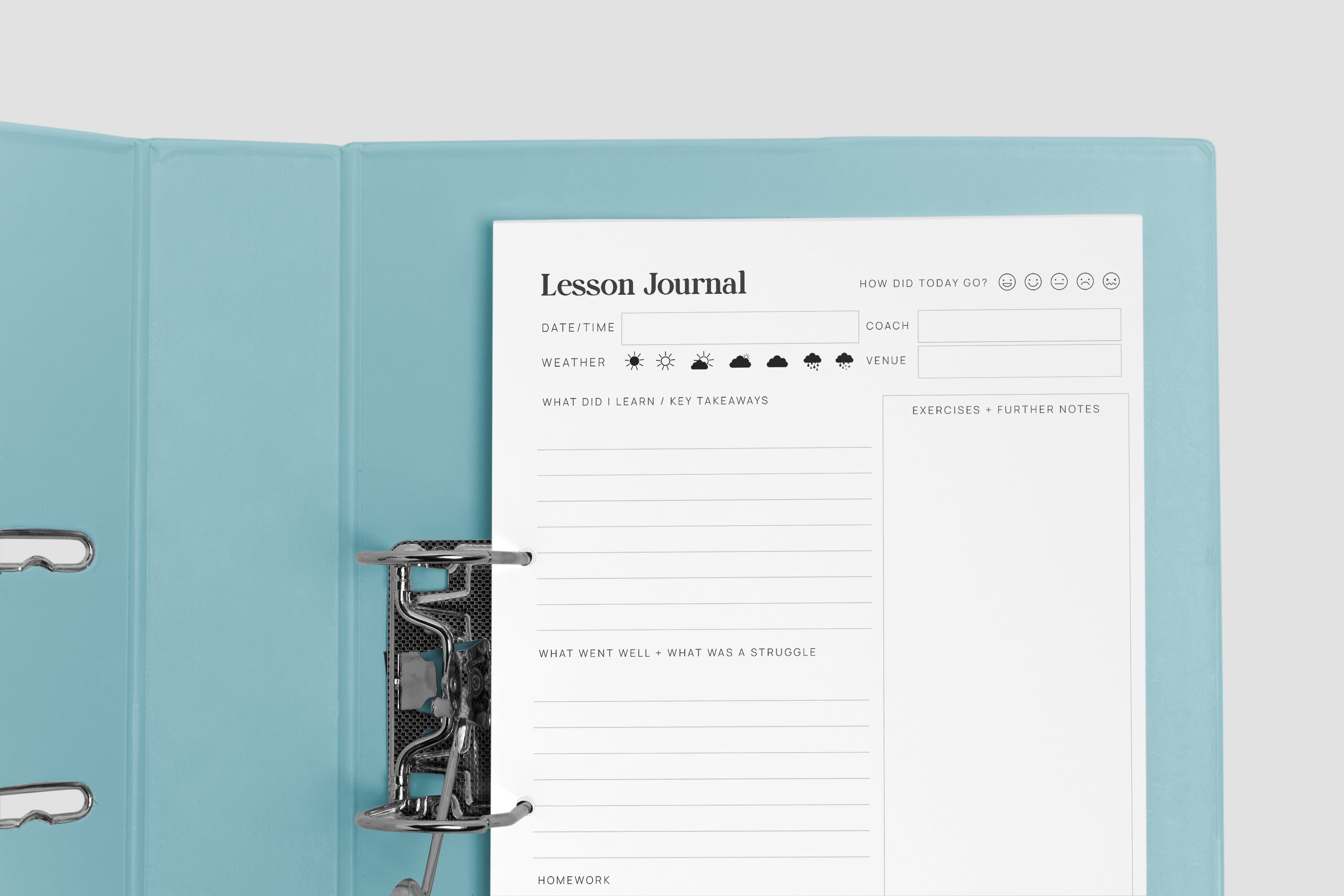 DIY A4 Print - LESSON JOURNAL