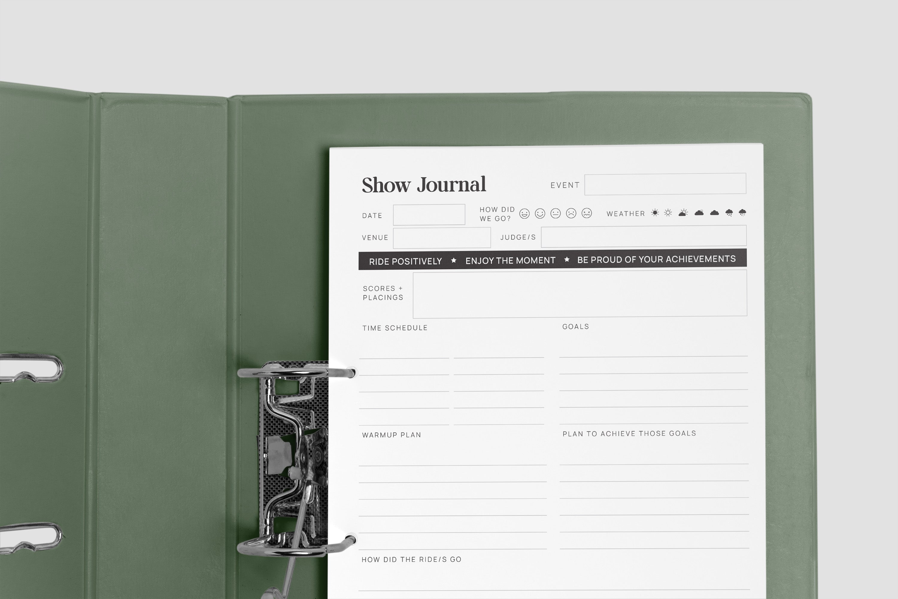 DIY A4 Print - SHOW/COMPETITION JOURNAL
