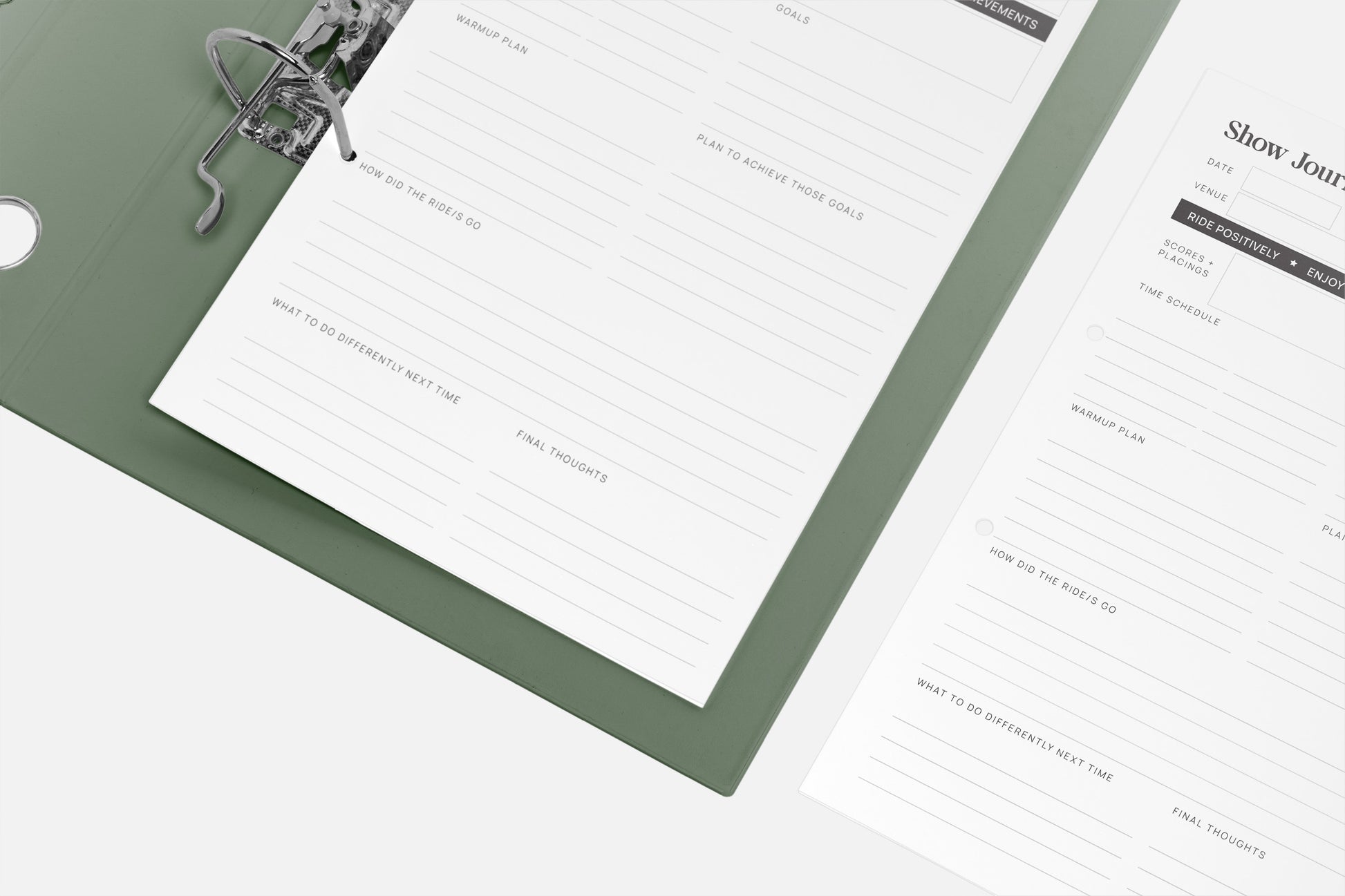 DIY A4 Print - SHOW/COMPETITION JOURNAL – Inspired Equestrian Planners ...